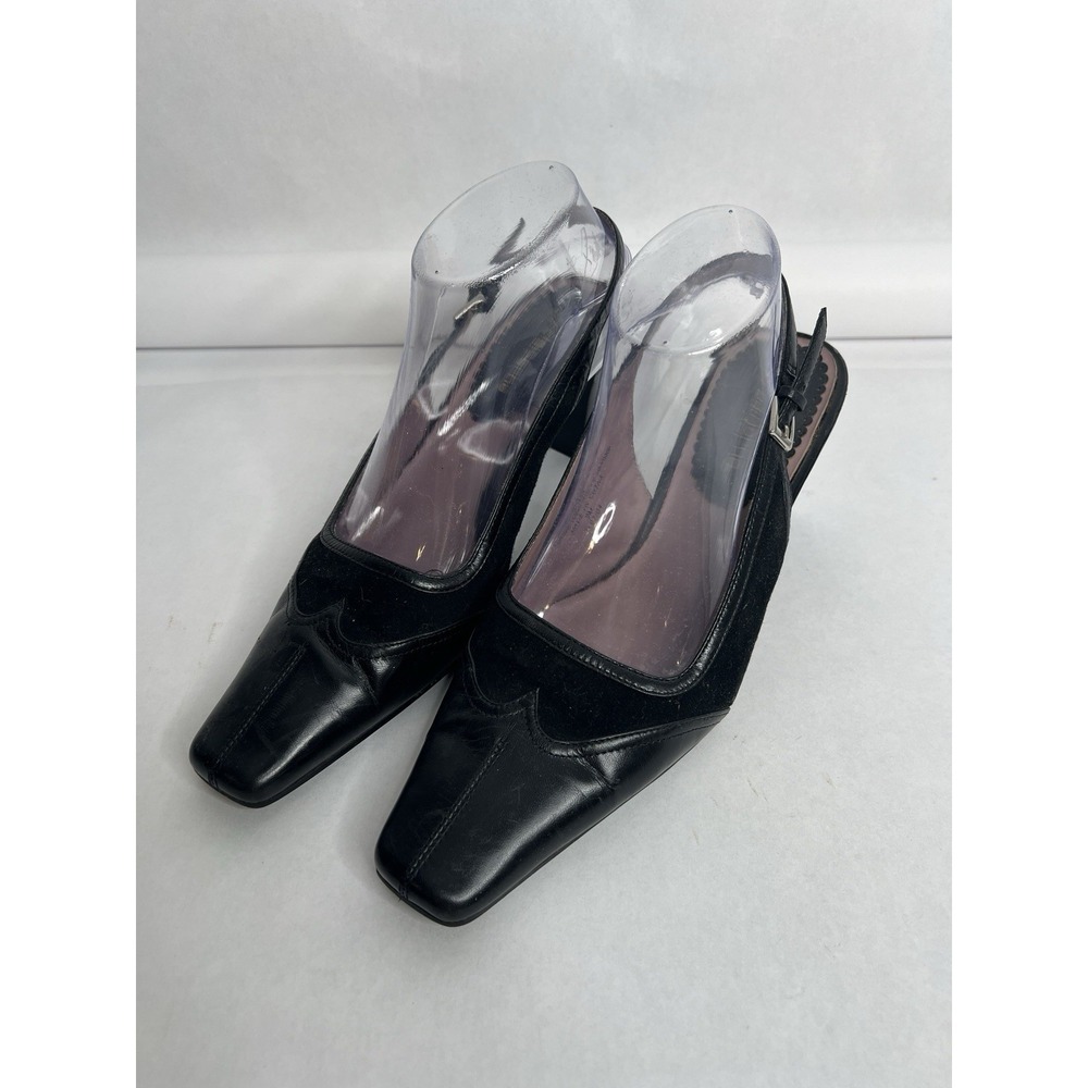 Liz Claiborneโ SPARK Womens 9M 9 Black Strappy Shoes Slip On Dressy Buckle